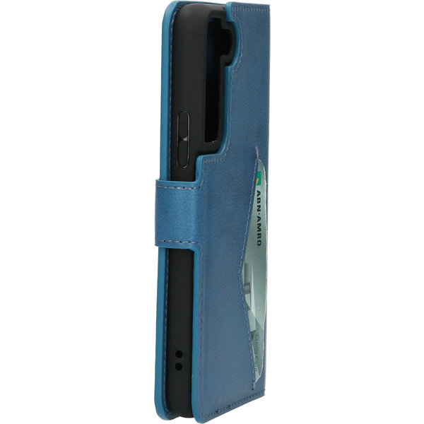 Mobiparts Mobiparts Classic Wallet Case Samsung Galaxy S22 Steel Blue