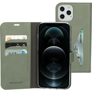 Mobiparts Classic Wallet Case Apple iPhone 12 Pro Max Stone Green