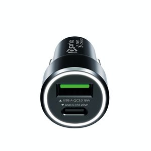 Prio Car Charger USB C + USB A