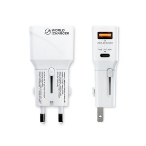 Prio World Wall Charger met USB-C + USBA-A