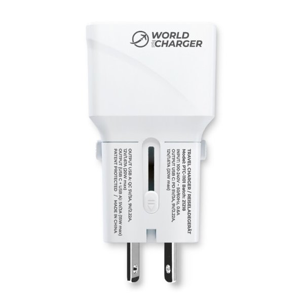 gebonden afstand Generator Prio Wereldstekker met USB-C(20W) + USB-A(QC3.0) - Primehoesjes.nl