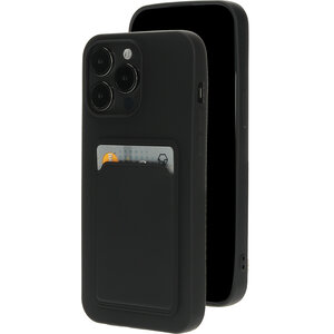 Mobiparts Classic TPU Case with Cardholder Apple iPhone 15 Pro Max Matt Black