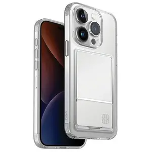 Uniq Air Fender ID iPhone 15 Pro case transparent Cardslot