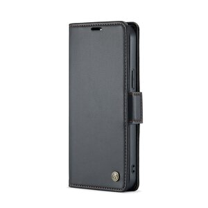 CaseMe  iPhone 15 Pro Max Leren Hoes - RFID Bescherming Zwart