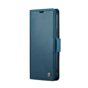 CaseMe  iPhone 15 Pro Max Leren Hoes - RFID Bescherming Blue