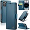 Caseme CaseMe  iPhone 14 Pro Max Leren Hoes - RFID Bescherming Blue