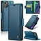 Caseme CaseMe  iPhone 15 Leren Hoes - RFID Bescherming Blue