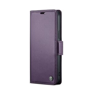 CaseMe  iPhone 15 Pro max Leren Hoes - RFID Bescherming Paars
