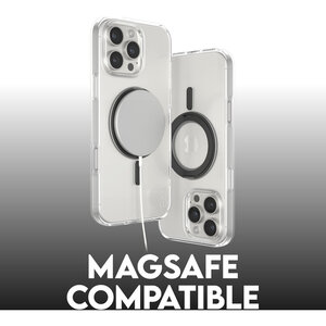 CARE by PanzerGlass Feature Case Transparent w. Black Kickstand & MagSafe iPhone 16 Pro Max