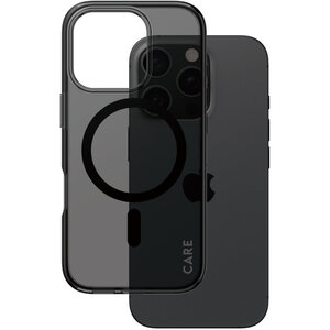 CARE by PanzerGlass Flagship Case Smokey Urban Combat w. Black MagSafe iPhone 16 Pro