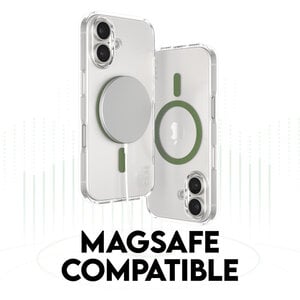 CARE by PanzerGlass Flagship Case Transparent Urban Combat w. Green MagSafe iPhone 16 Pro Max