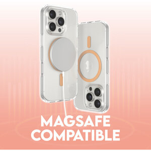 CARE by PanzerGlass Flagship Case Transparent Urban Combat w. Peachy MagSafe iPhone 16 Pro