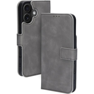 Mobiparts Classic Wallet Case Apple iPhone 16 Granite Grey (MagSafe Compatible)