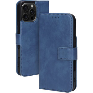 Mobiparts Classic Wallet Case Apple iPhone 16 Pro Max Steel Blue (MagSafe Compatible)