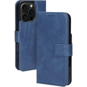 Mobiparts Classic Wallet Case Apple iPhone 16 Pro Steel Blue (MagSafe Compatible)