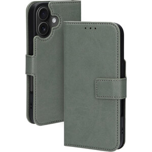 Mobiparts Classic Wallet Case Apple iPhone 16 Stone Green (MagSafe Compatible)