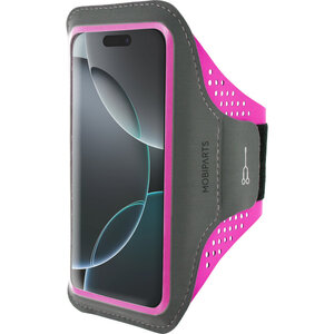 Mobiparts Comfort Fit Sport Armband Apple iPhone 16 Pro Neon Pink