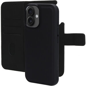 Mobiparts Leather 2 in 1 Wallet Case Apple iPhone 16 Black