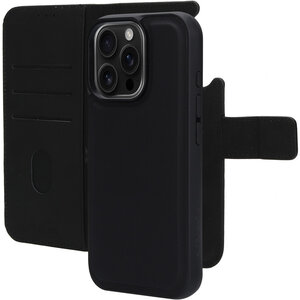 Mobiparts Leather 2 in 1 Wallet Case Apple iPhone 16 Pro Black