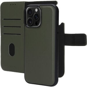 Mobiparts Leather 2 in 1 Wallet Case Apple iPhone 16 Pro Max Green