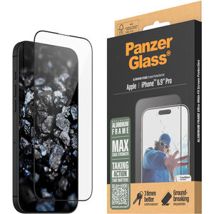 Panzerglass Apple iPhone 16 Pro Max - Ultra-Wide Fit with Aluminum Frame