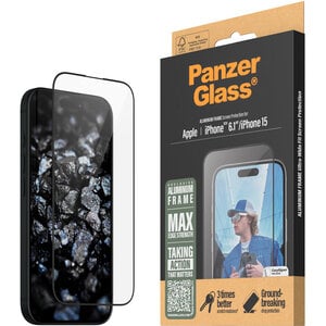 Panzerglass Apple iPhone 16/15 - Ultra-Wide Fit with Aluminum Frame