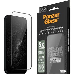 Panzerglass Ceramic Apple iPhone 16/15 Plus - Ultra-Wide Fit