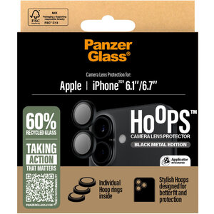 Panzerglass Hoops Rings Apple iPhone 16/16 Plus - Black