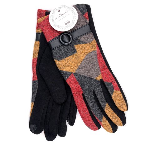 BellaBelga - Belgisch merk Dameshandschoen – Chique Or – 3 mix kleuren