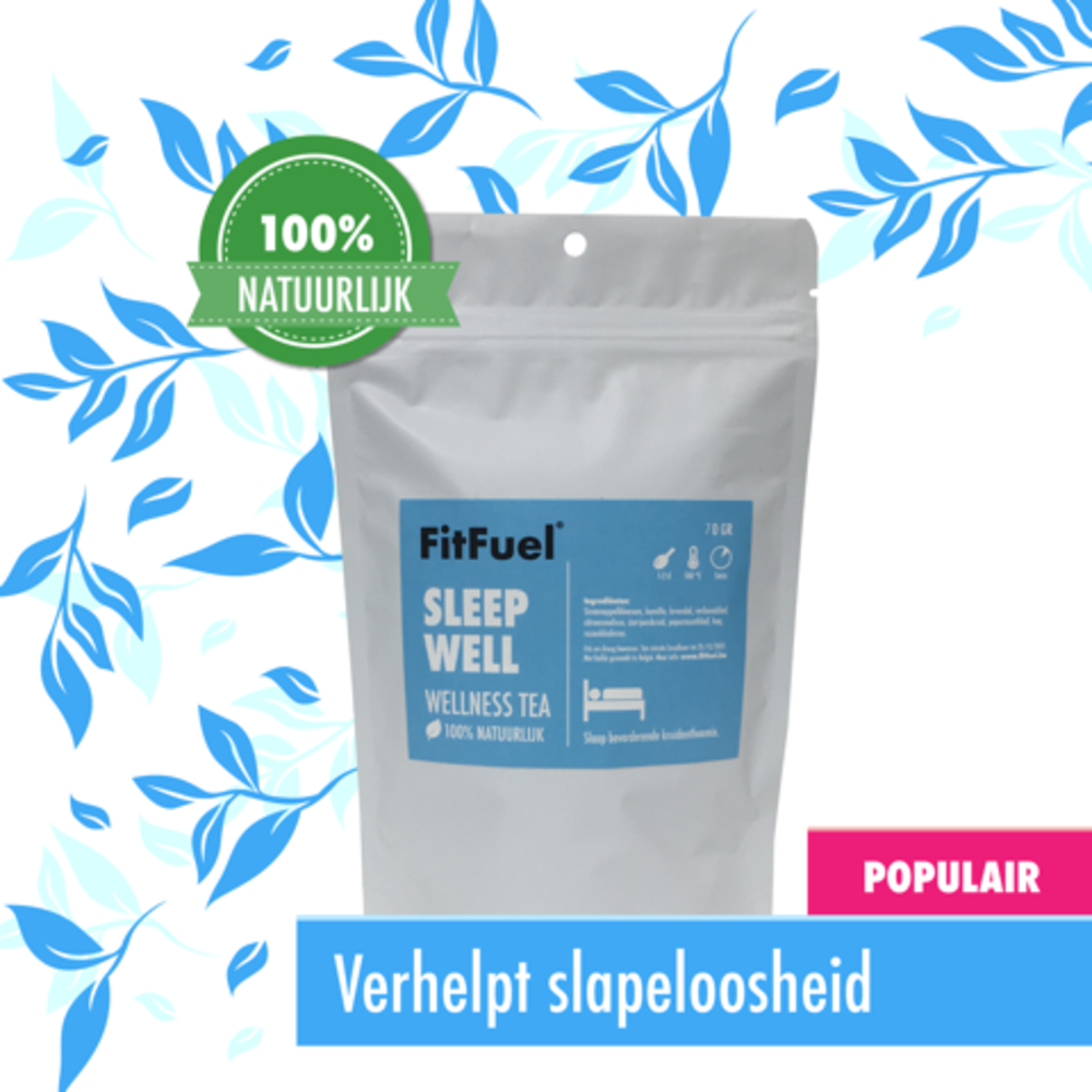 FITFUEL wellness thee-Dit is Belgisch Sleep well tea 100mg FITFUEL wellness thee-Dit is Belgisch Sleep well tea 100mg