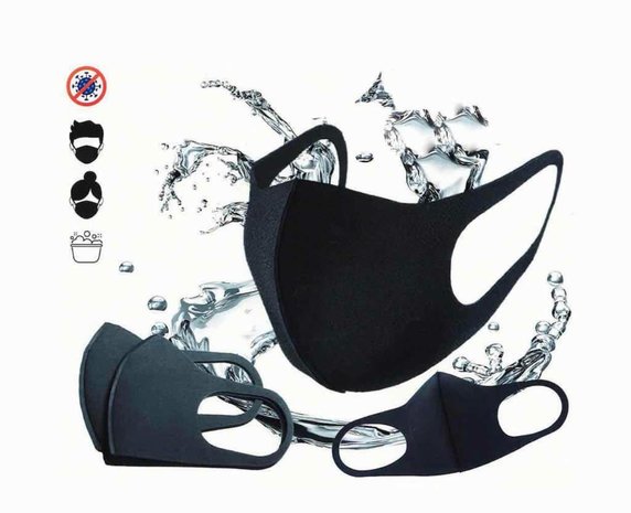 Washable facemask black Washable facemask black