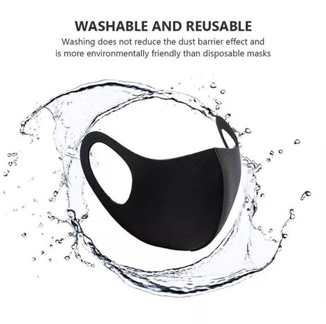 Washable facemask black Washable facemask black