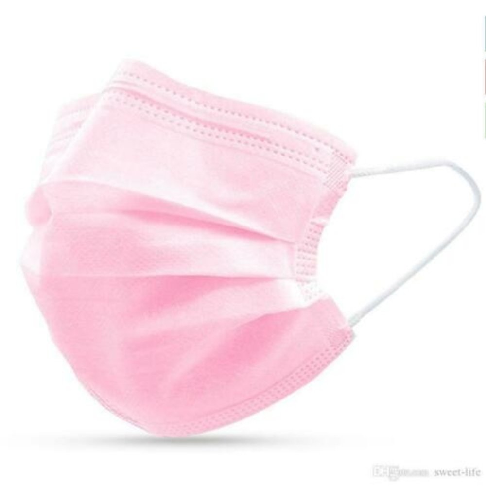 Disposable protective face mask-pink Disposable protective face mask-pink