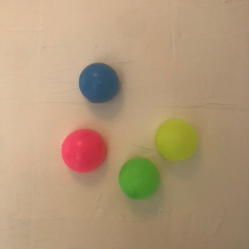 Sticky fidget bal  set van 4st