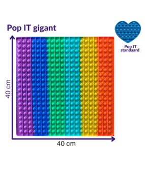 Pop it gigant  vierkant 40cm Pop it gigant  vierkant 40cm