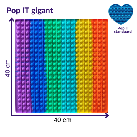 Pop it gigant  vierkant 40cm Pop it gigant  vierkant 40cm