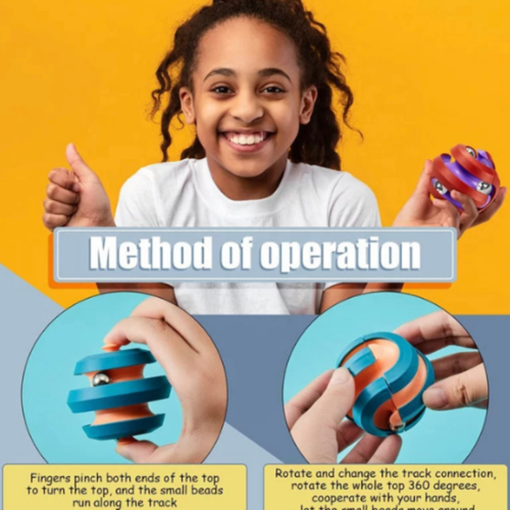 Bead Ordbit fidget -mix 2 kleuren