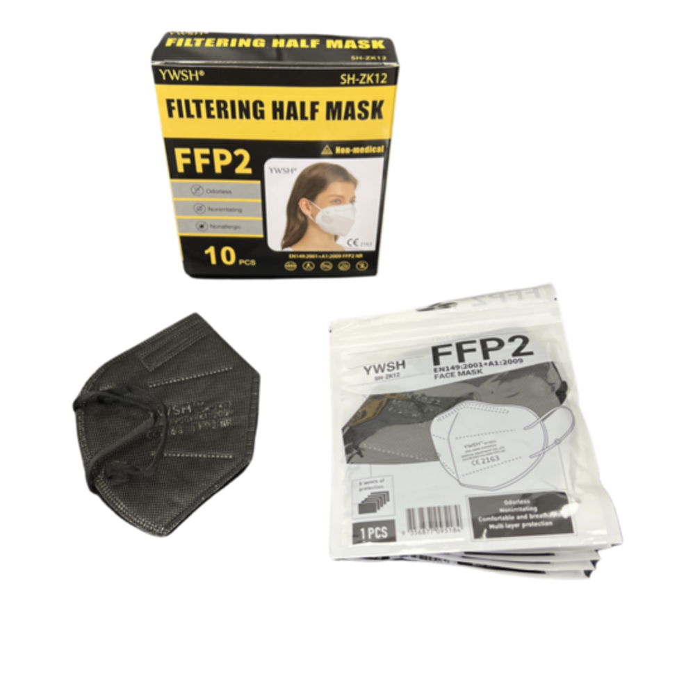 FFP2 facemask black/price for 10pcs FFP2 facemask black/price for 10pcs