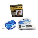 FFP2 camouflage blue navy / price for 10pcs