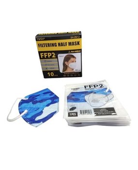 FFP2 camouflageblue navy prix four 10pc