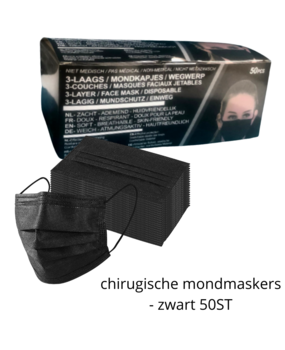 Masques buccaux jetables-noir Masques buccaux jetables-noir