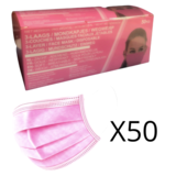 Masques buccaux jetables-roze