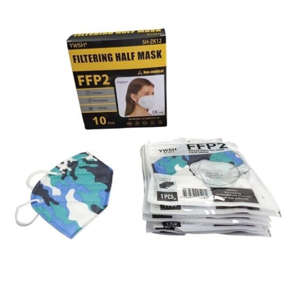 FFP2 mix kleuren -prijs per doosje van10st-afname 50doosjes FFP2 mix kleuren -prijs per doosje van10st-afname 50doosjes