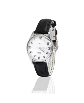 Mats-Watch uurwerken  Arabic Silver Leather belt-dames Mats-Watch uurwerken  Arabic Silver Leather belt-dames