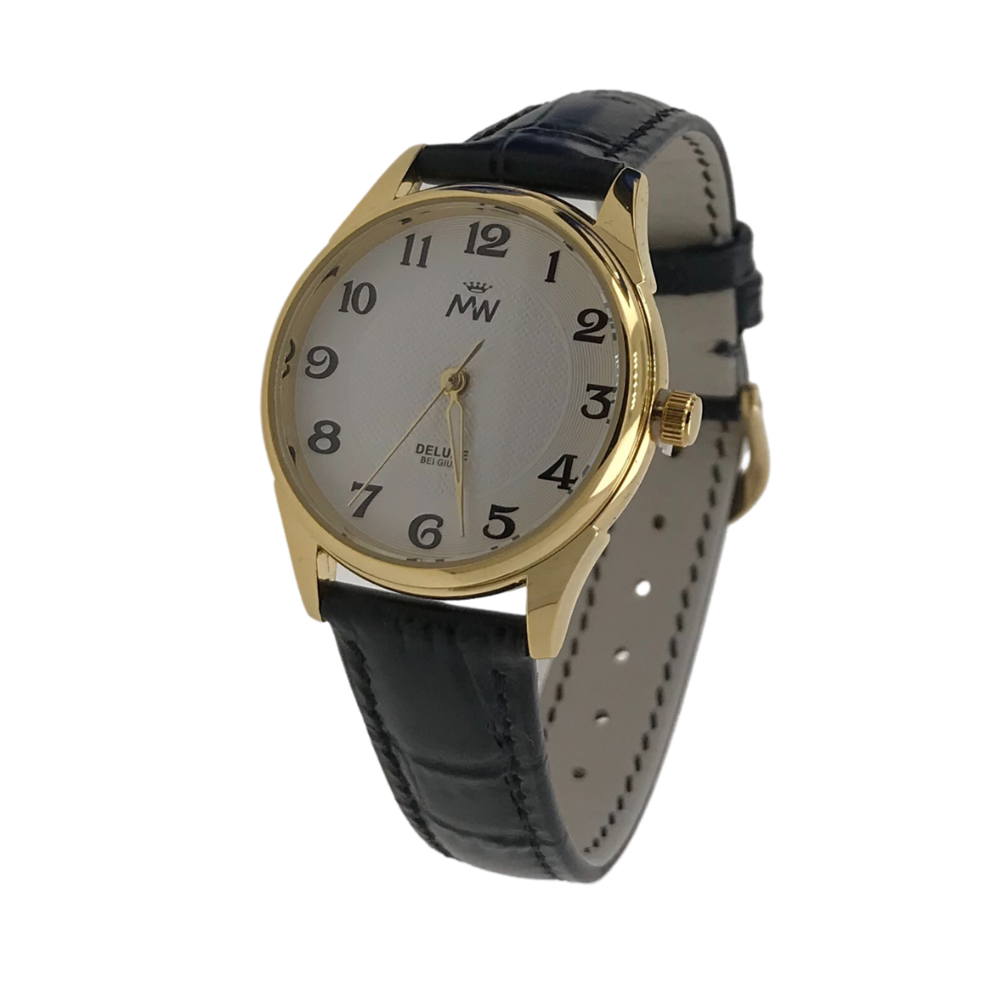 Mats-Watch uurwerken  Gold brown leather-belt dames Mats-Watch uurwerken  Gold brown leather-belt dames