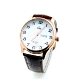 Mats-Watch uurwerken  Gold brown leather-belt mannen Mats-Watch uurwerken  Gold brown leather-belt mannen