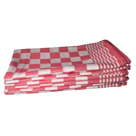 Keukenhanddoek 70x70 Chess horeca rood 6st aan Keukenhanddoek 70x70 Chess horeca rood 6st aan