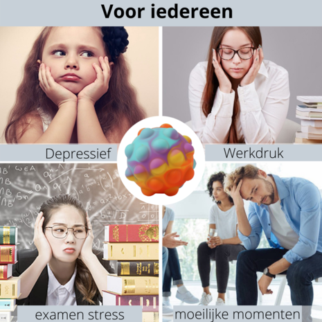 Pop it anti-stress-push it bal-mix kleuren