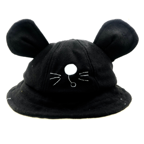 BellaBelga - Belgisch merk Baby hoedje - black mouse