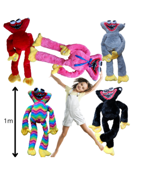 Huggy Wuggy Knuffel - Pug-A-Pillar Knuffel - PJ Knuffel Poppy Playtime -  40cm